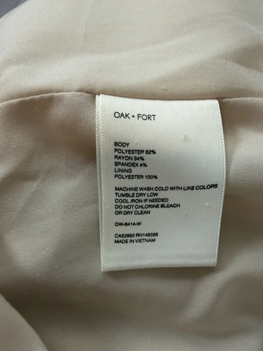 OAK + FORT Cropped Cream Blazer Jacket - Picture 6 of 6